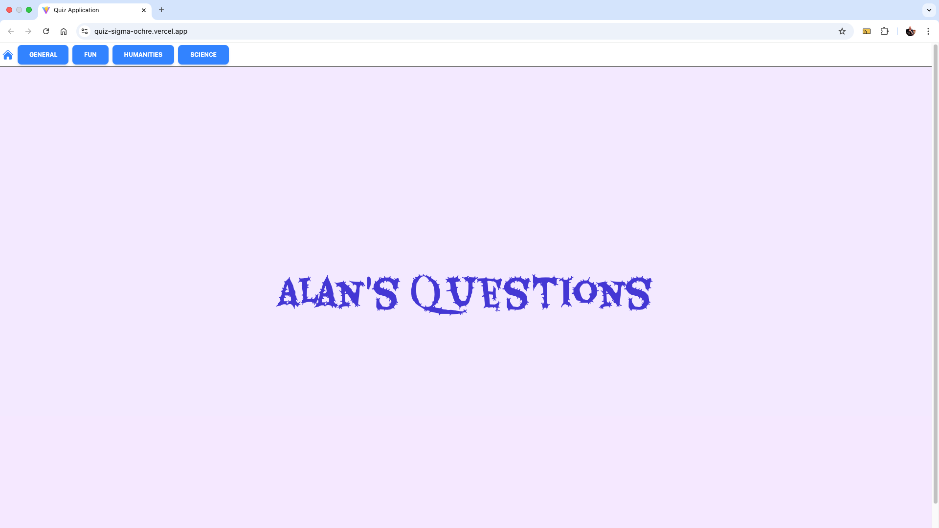 Alan’s Questions